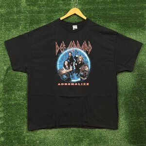 Def Leppard The Adrenalize Tour Rock Band Oversized T-Shirt Size XXL
